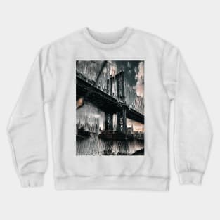 Manhattan Bridge in New York City Crewneck Sweatshirt